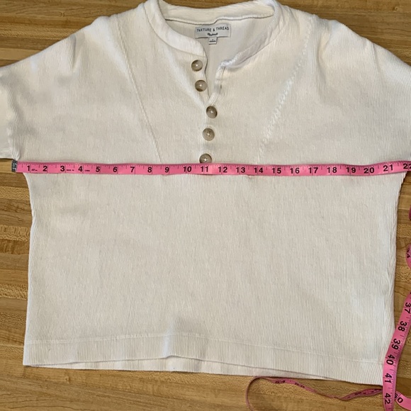 Madewell Textured & Thread Henley Top Size L - Picture 10 of 11